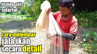 Cara Melempar Jala Ikan Secara Detail|Tutor Jala|Jala Jumbo|Jala Teknik Lempar Jauh