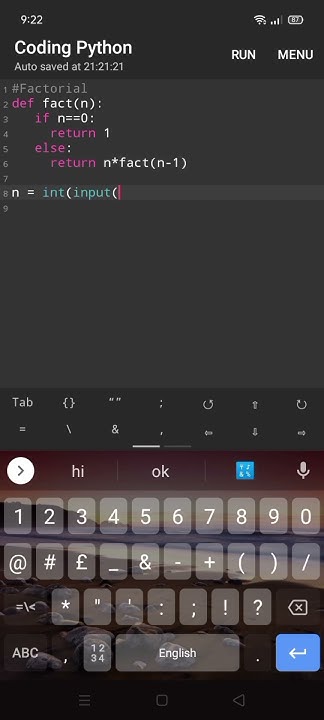 Find the Factorial of a number using Recursion Function in Python - YouTube