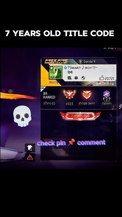 free fire max new trending bio code 7 years old title  profile code