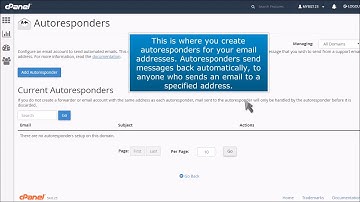 cPanel: How to Create an Auto-responder