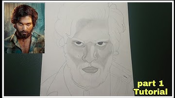 Pushpa Drawing.Allu Arjun Drawing|| face shading tutorial