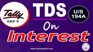 TDS on Interest Entry in Tally ERP 9 Part-121| Learn Tally Accounting