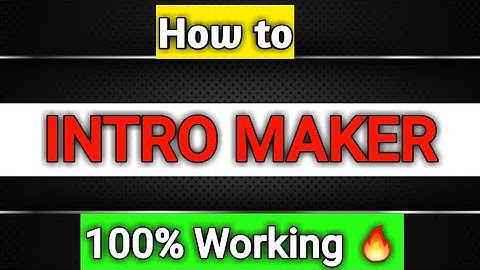 How To Make INTRO on Android With Intro Maker (without watermark) For Youtube Videos||my new INTRO🔥