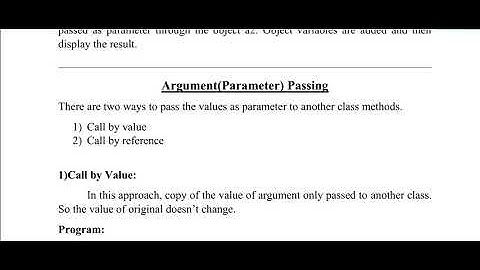 Object as Parameter, Argument Passing in JAVA