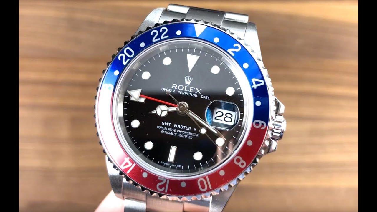 Rolex GMT-Master II "Pepsi" 16710 Rolex Watch - YouTube
