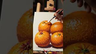 Juicy Orange Painting 🍊🎨 | Color Therapy in 10 Seconds #art #aipainting