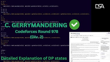 Codeforces Round 978 (Div. 2) - C. Gerrymandering | Dynamic Programming Solution| Code link below