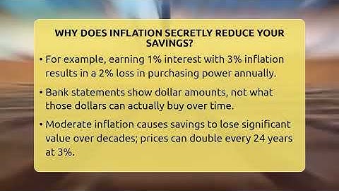 Why Does Inflation Secretly Reduce Your Savings? - Inflation Insight Channel