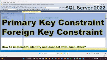 Primary Key and Foreign Key Constraint | Syntax, Identify, Relate SQL Server 2022 Tutorial | Hindi