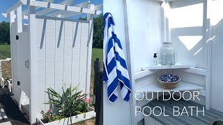 DIY Outdoor Pool Bathroom