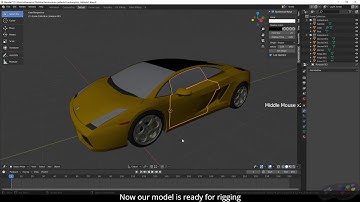 Blender 2.81 - Rig a Car ( FREE ADDON ) on Lamborghini Gallardo