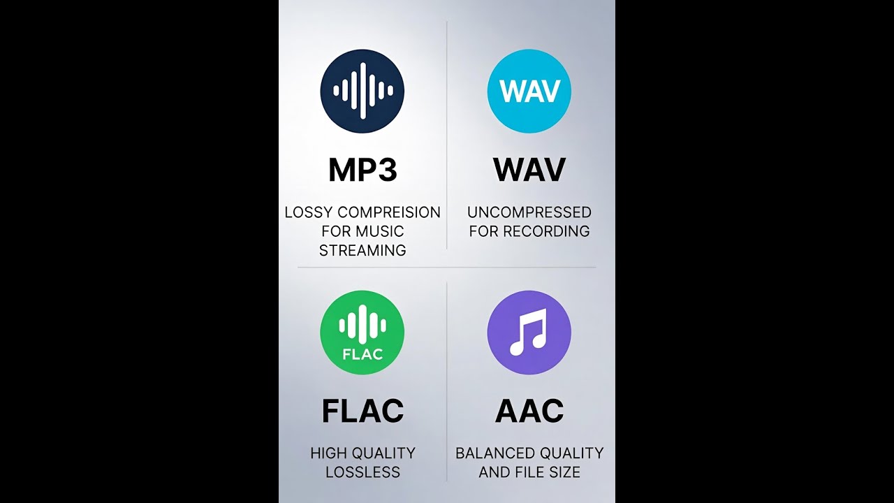 MP3 vs WAV vs FLAC vs AAC - Which Audio Format Should You Use? - YouTube