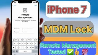 iPhone 7 mdm lock remove|How To Remove  Remote Management✅ 💯