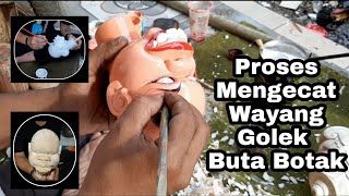 Proses Mengecat Wayang Golek Buta Botak