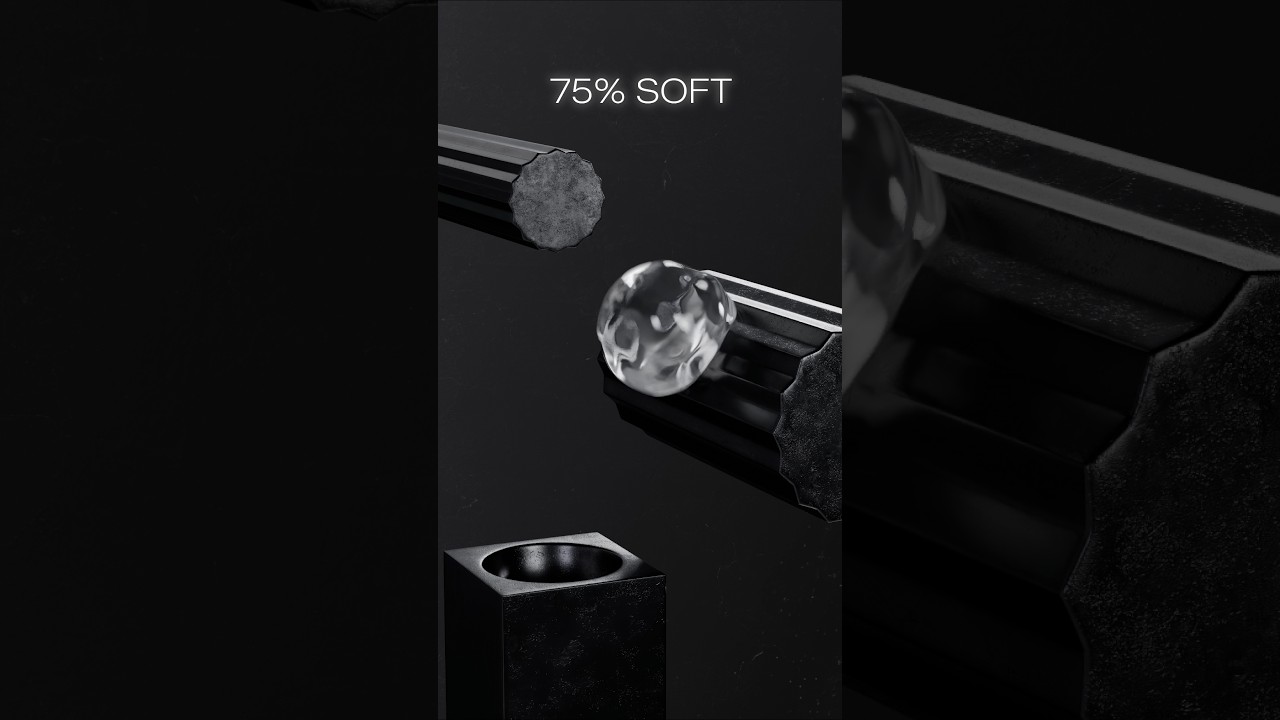 0% vs 100% Sphere Softness 3D Soft Body Simulation 