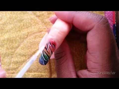 Rainbow Zebra Acrylic Tutorial