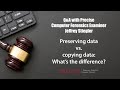 The right way to preserve data
