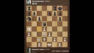 Emanuel Lasker vs Carl Schlechter • World Championship Match, 1910