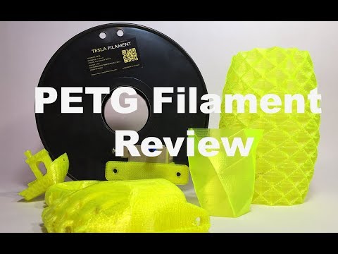 TESLA Transparent Yellow PETG Filament Review
