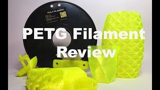 TESLA Transparent Yellow PETG Filament Review