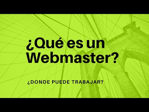 Video: ¿Cómo se llama ahora un webmaster?