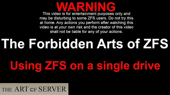 Forbidden Arts of ZFS | Episode 2 | Using ZFS on a single drive