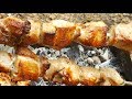 Шашлык на углях. Шашлык по-цыгански. Gipsy cuisine.