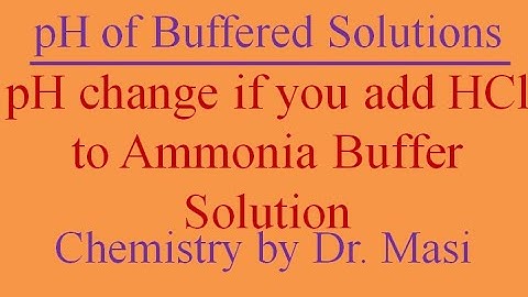 Calculate the pH Change If We Add HCl to the Buffered Solution
