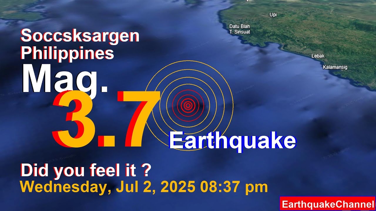 Celebes Sea, 49 km West of Kalamansig, Philippines Earthquake today now