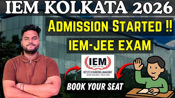 IEM Kolkata 2026 Admission Started🔥| B.Tech Placement, Fees | IEM-JEE | WBJEE 2026 #iemjee2026