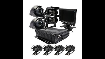 1080P AHD CAR DVR Mdvr KIT Realtime Recording 512GB SD card, IPS VGA Monitor