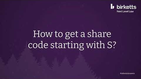 How to get a share code starting with S