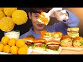 ASMR 뿌링뿌링치즈볼🟡 미니햄버거 🍔 에그 게살 샐러드 샌드위치 먹방~! Mini Burger With Cheese Ball Egg Salad Sandwich MuKBang!