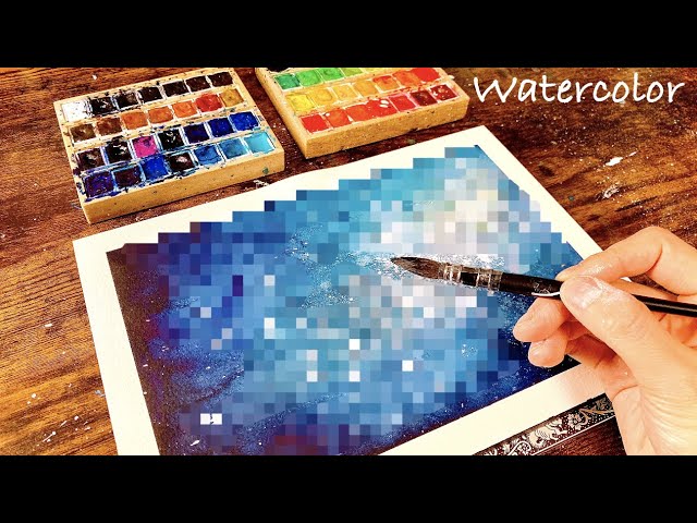 宇宙を漂う涙色の白鳥の絵『泥啜って進む』F10号キャンバスアクリル絵の具 sddefault.jpg