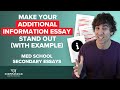 How to Write the Additional Information Essay | Medical School Secondary Essays