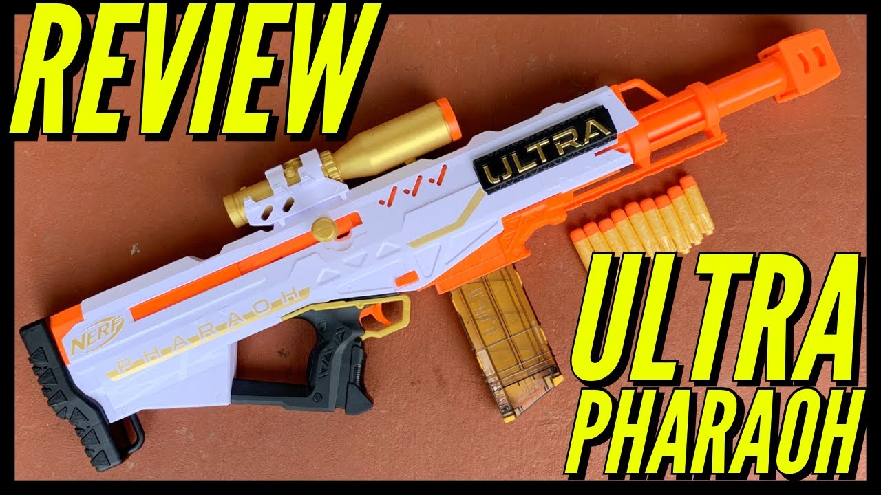 Nerf Ultra Pharaoh Sniper Rifle Review and Firing Demo 