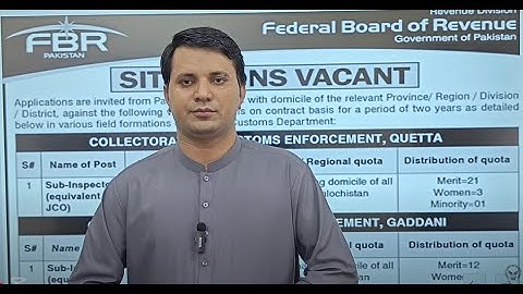 148 Sub Inspector jobs In FBR 2025 | FBR Sub Inspector Jobs 2025 | FBR Jobs 2025 | Apply Now