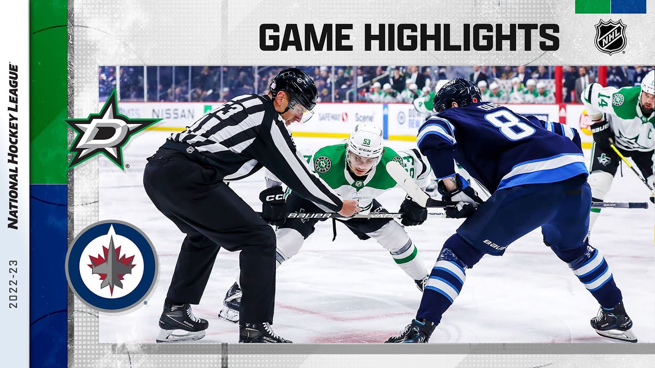 Stars @ Jets 11/8  NHL Highlights 2022 