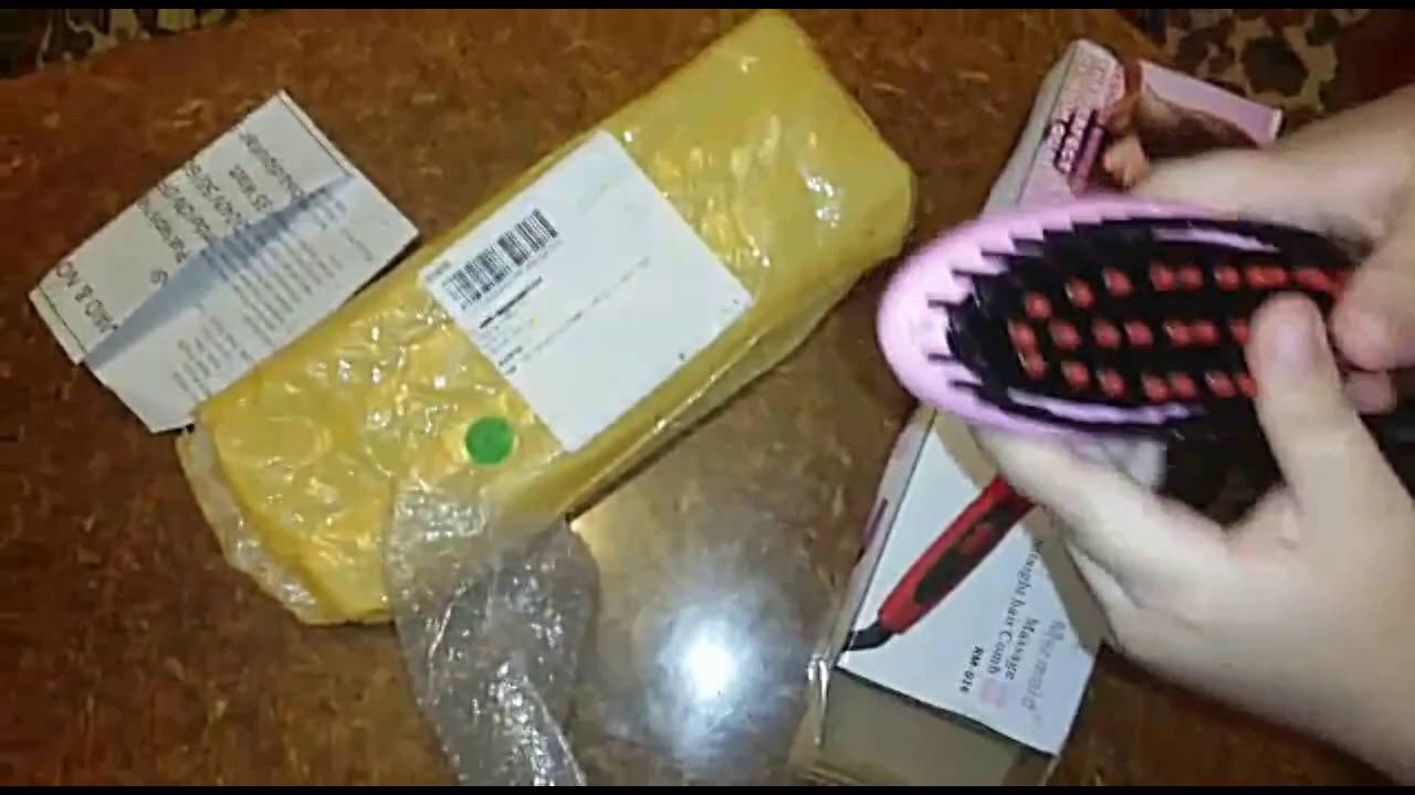 Расческа Выпрямитель волос / Fast Brush Hair Straightener (unpacking)