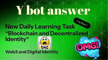 Y bot answer | y bot daily answer | y bot | week 6 y bot answer | web3 and digitally identity #ybot