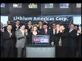 Lithium americas corp opens toronto stock exchange june 11 2010