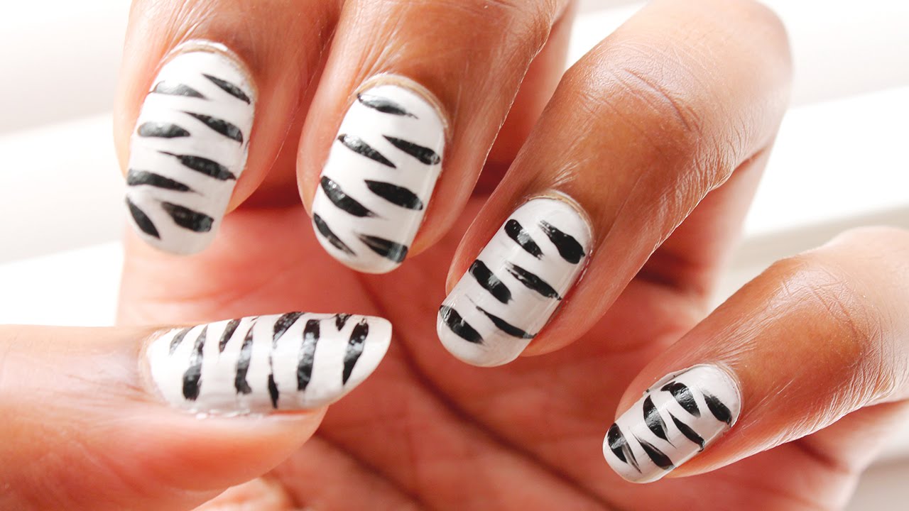 1. Zebra Print Nail Art Designs - wide 6