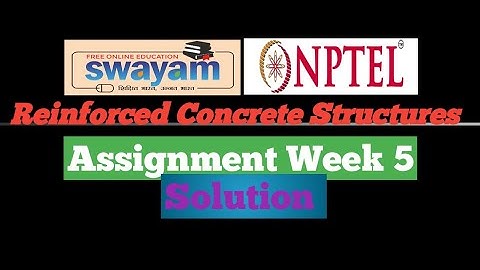 NPTEL  Design Of Reinforced Concrete Structure Assignment Week 5 Answer 2023 #trending