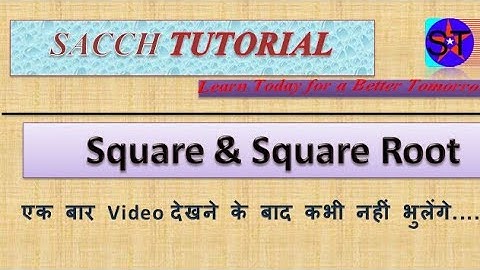 Square & Square root@ITI workshop calculation & science@Railway Group-D Maths#SACCH TUTORIAL