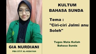 Kultum Bahasa Sunda // 'Ciri Jalmi anu Soleh'