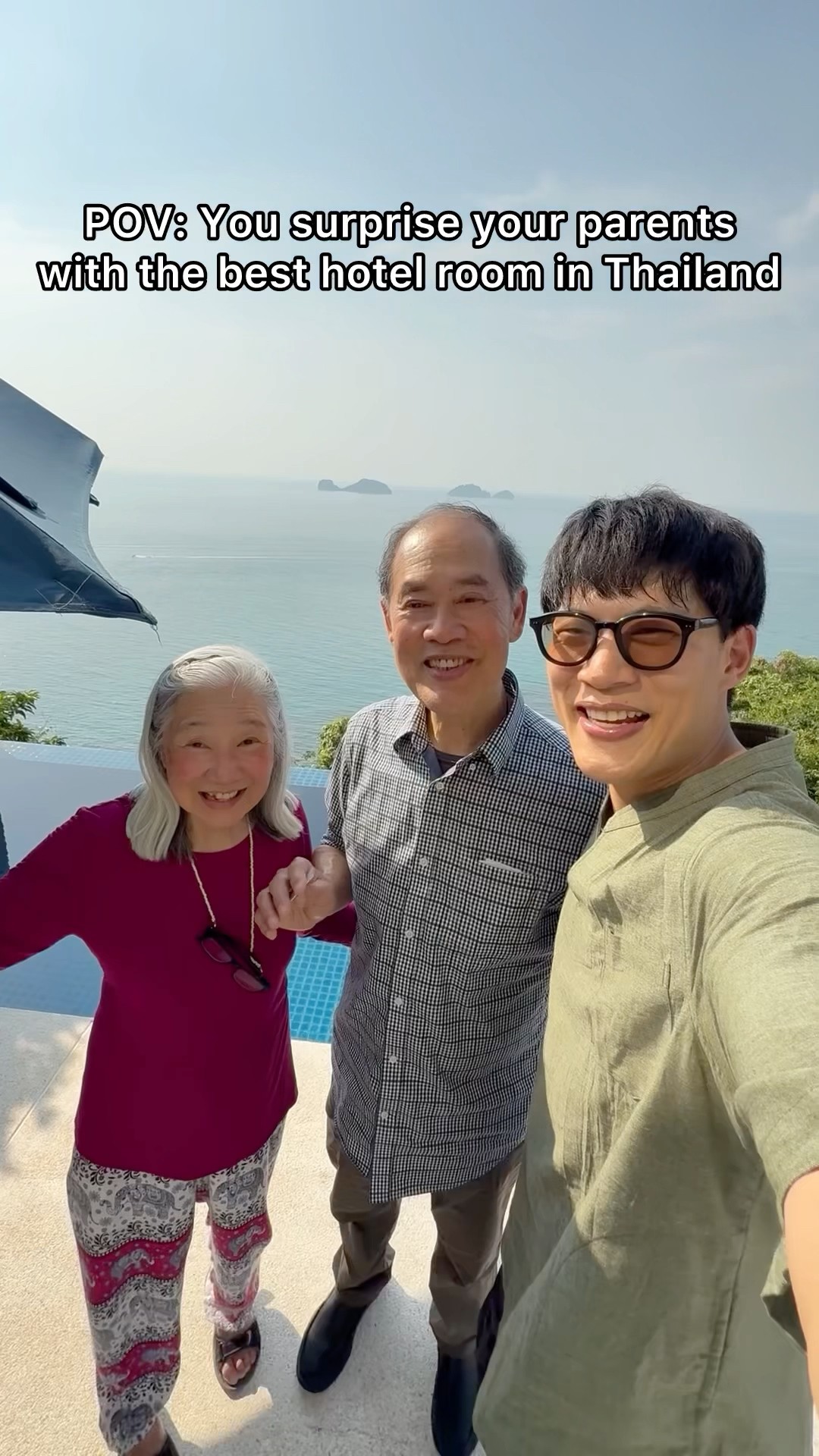 POV: You surprise your parents with the best hotel room in Thailand