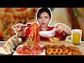 SUB)Mukbang/Bacon Pasta with Sandwich/eating with Olivia/ASMR Eating/EATING SOUNDS