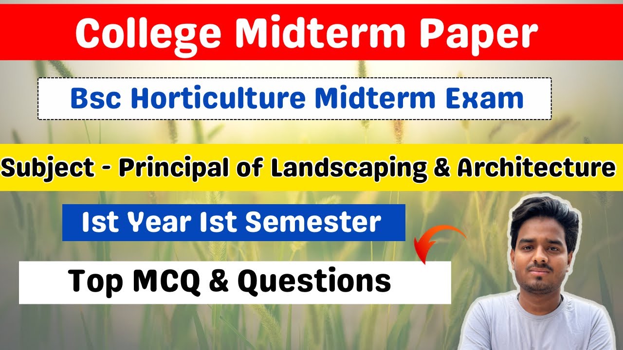 Principles Of Landscape Mcq  | Midterm Previous Year Exam Paper | #Midterm2022