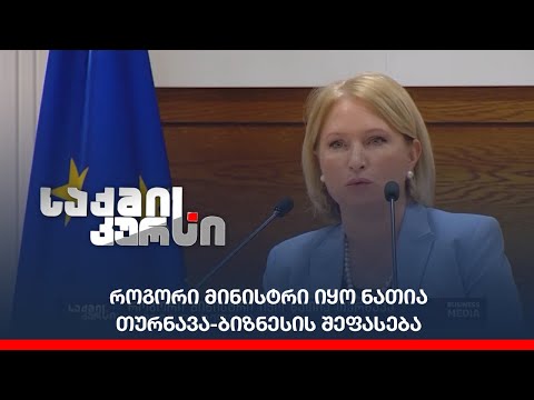როგორი მინისტრი იყო ნათია თურნავა-ბიზნესის შეფასება