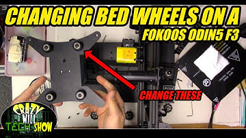 Changing bed wheels on a Fokoos Odin 5 F3 3-D printer￼